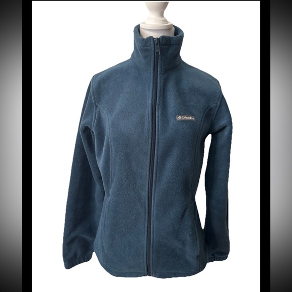 Womens Columbia Sportswear Fleece Jacket Teal Blue Full Zip - Size Small - VGC - Picture 1 of 13
